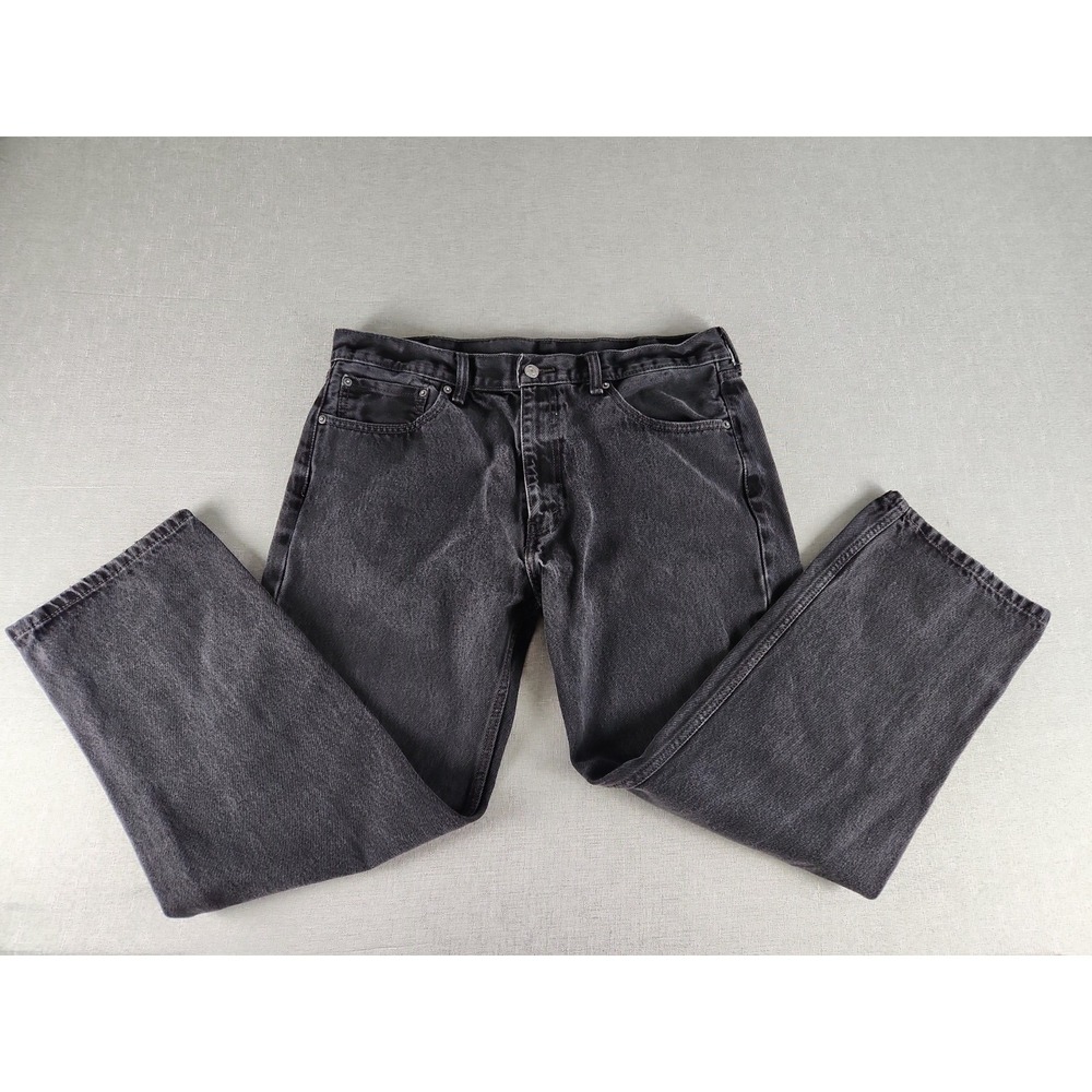 Levi's 505‎ Jeans Men's 38x29 Black Regular Fit Straight Leg Western Dress-Up
